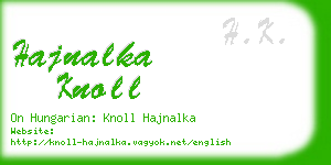 hajnalka knoll business card